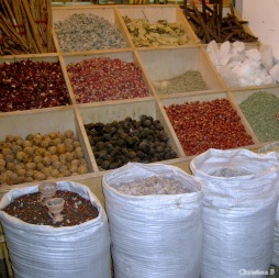A tiny corner of one shop in the Spice Souk (Dubai)
