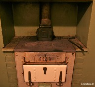 The old wood fire kitchen stove
