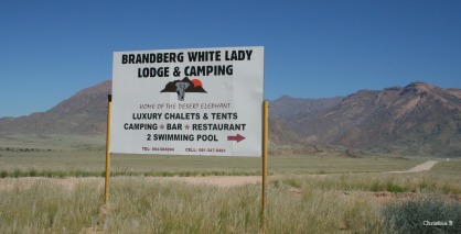 Brandberg White Lady Lodge and bush camp, Namibia. Home of desert elephants and age old rock paintings.
