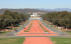 View towards Parliament House from the Australian War Memorial in Canberra