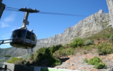 Cable Car going up Table Mountain