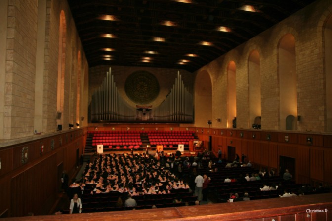 Winthrop Hall, University of Western Australia during Child No 1's graduation