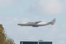 The Antonov 225 coming in to land at Perth airport